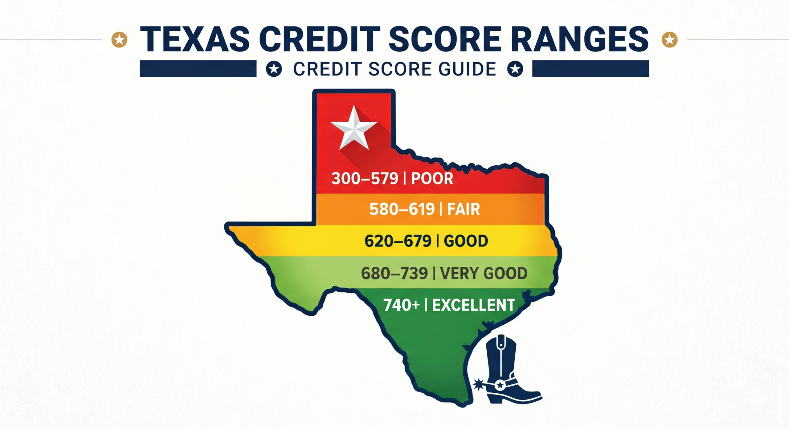 Credit score ranges to buy a house in Texas